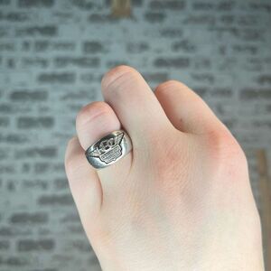 Harley Davidson | 925 sterling silver women biker hog ring size 7